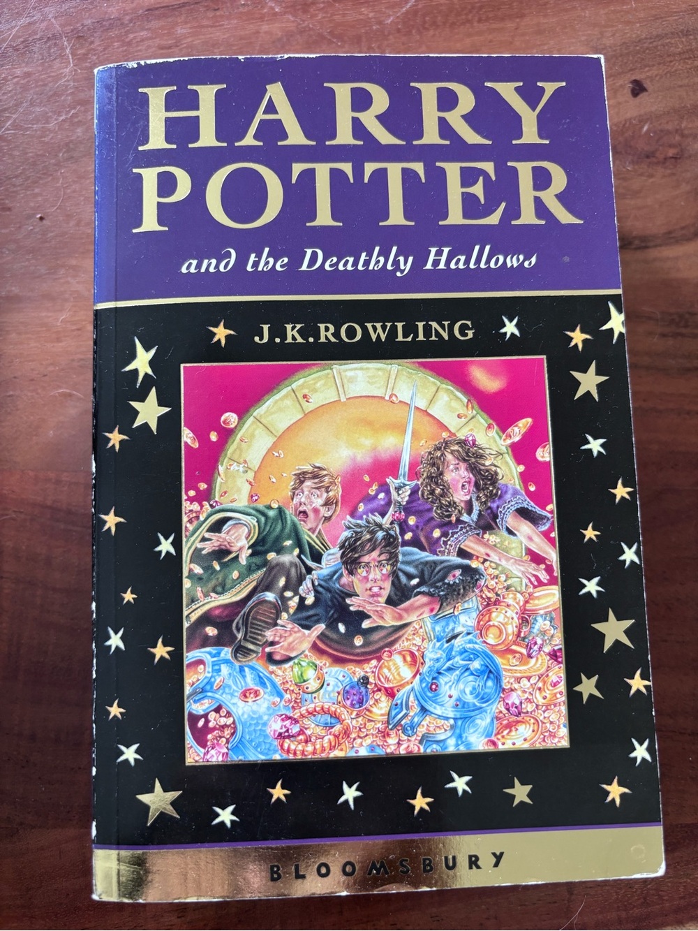 Harry Potter and the Deathly Hallows by - Purple & Black - soft cover